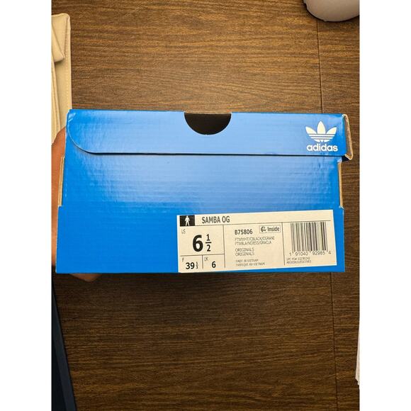 Adidas Samba OG Empty White/Black Shoe Box Size 6.5 Box Only - Picture 4 of 5